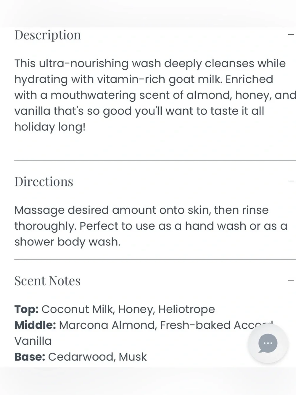 Beekman 1802 Almond Honey Cookie Hand & Body Wash 12.5oz